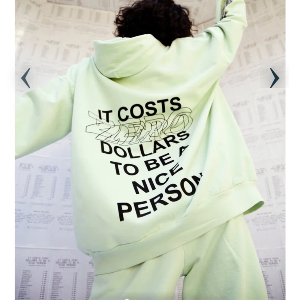 THE MAYFAIR GROUP: It Costs Zero Dollars to‎ be a Nice Person Hoodie one size
